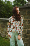 Load image into Gallery viewer, Olwen Blouse in Mythical Swirl Print - Olivia Annabelle - original_value - medieval - historical

