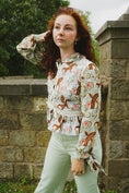 Load image into Gallery viewer, Olwen Blouse in Mythical Swirl Print - Olivia Annabelle - original_value - medieval - historical
