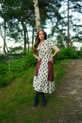 Load image into Gallery viewer, Rhiannon Midi Skirt in Ticking Dragon Cameo Print - Olivia Annabelle - original_value - medieval - historical
