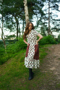 Load image into Gallery viewer, Rhiannon Midi Skirt in Ticking Dragon Cameo Print - Olivia Annabelle - original_value - medieval - historical

