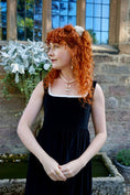 Load image into Gallery viewer, *Sample* Wednesday Dress in Black Onyx Velvet - Olivia Annabelle - #original_value - #medieval - #historical
