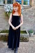 Load image into Gallery viewer, *Sample* Wednesday Dress in Black Onyx Velvet - Olivia Annabelle - #original_value - #medieval - #historical
