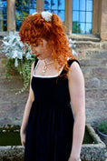 Load image into Gallery viewer, *Sample* Wednesday Dress in Black Onyx Velvet - Olivia Annabelle - #original_value - #medieval - #historical
