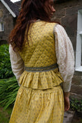 Load image into Gallery viewer, Seren Skirt in Golden Flower Print - Olivia Annabelle - original_value - medieval - historical
