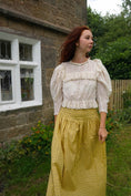 Load image into Gallery viewer, Seren Skirt in Golden Flower Print - Olivia Annabelle - original_value - medieval - historical
