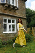 Load image into Gallery viewer, Seren Skirt in Golden Flower Print - Olivia Annabelle - original_value - medieval - historical
