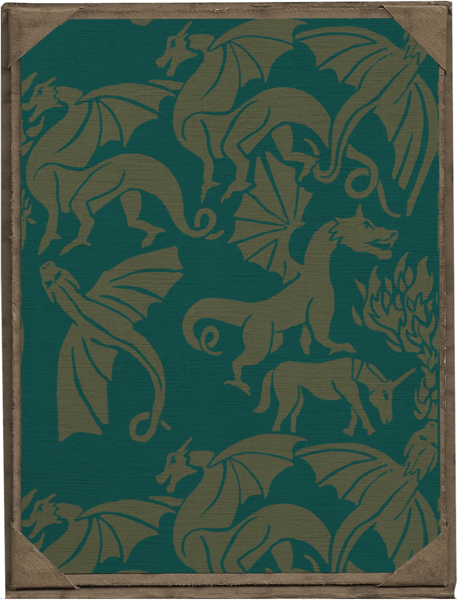 Teal Draco Print - Olivia Annabelle - original_value - medieval - historical