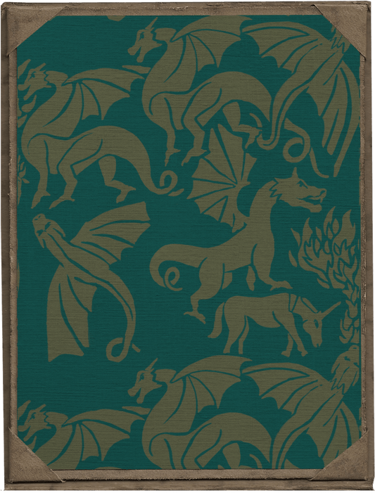 Teal Draco Print - Olivia Annabelle - original_value - medieval - historical