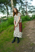 Load image into Gallery viewer, Uthyr Blouse in Ticking Dragon Cameo Print - Olivia Annabelle - original_value - medieval - historical
