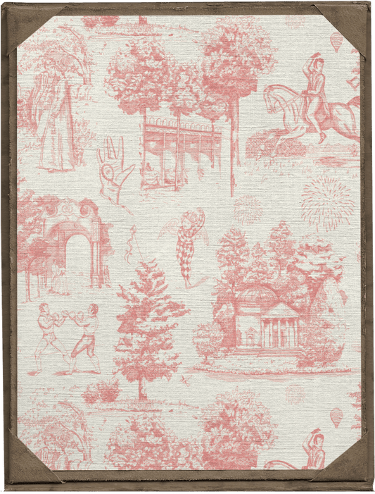 Vauxhall Pink Toile Print - Olivia Annabelle - original_value - medieval - historical
