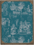 Load image into Gallery viewer, Vauxhall Teal Toile Print - Olivia Annabelle - original_value - medieval - historical
