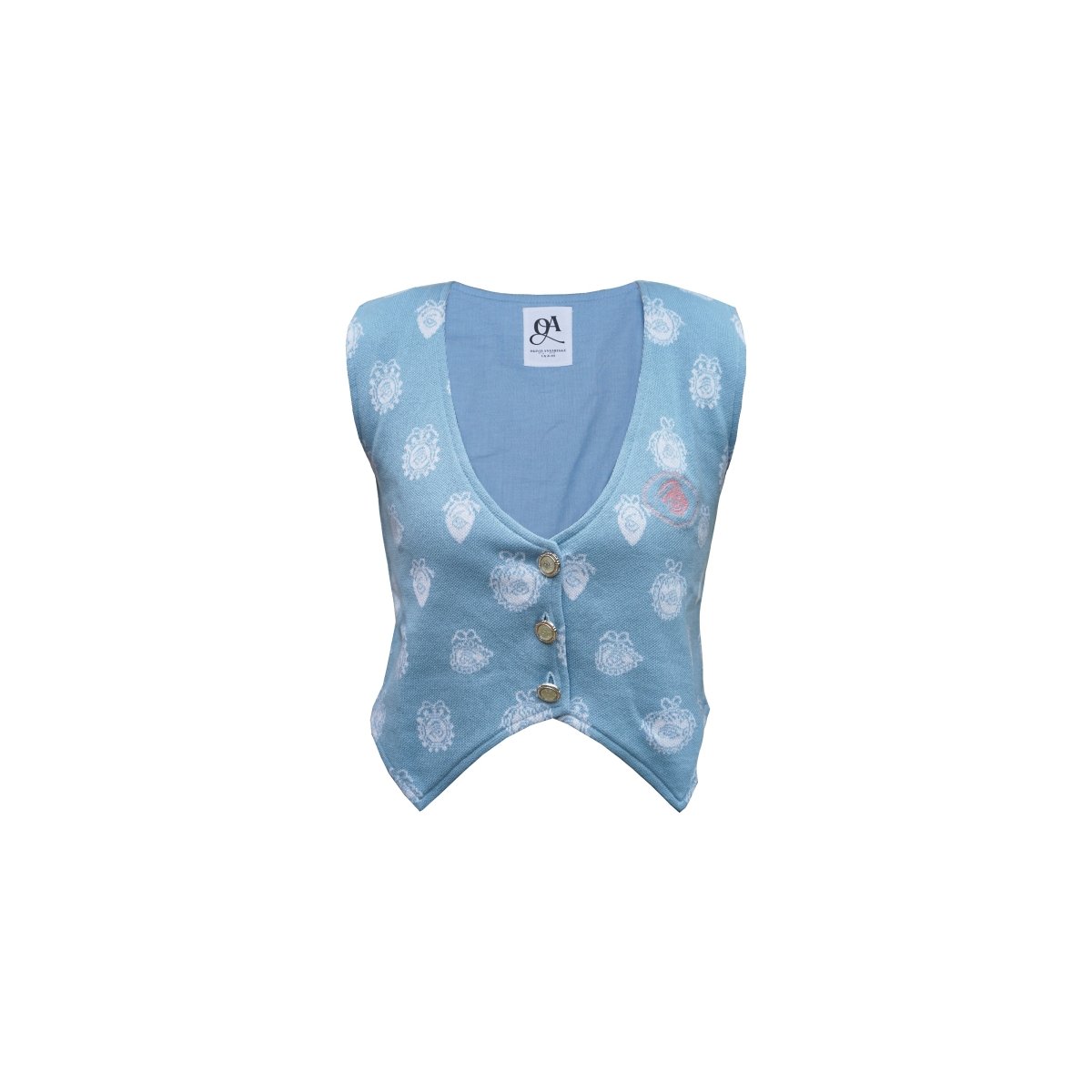 *Sample* Eye See You Knitted Waistcoat White Buttons - Olivia Annabelle - #original_value - #medieval - #historical