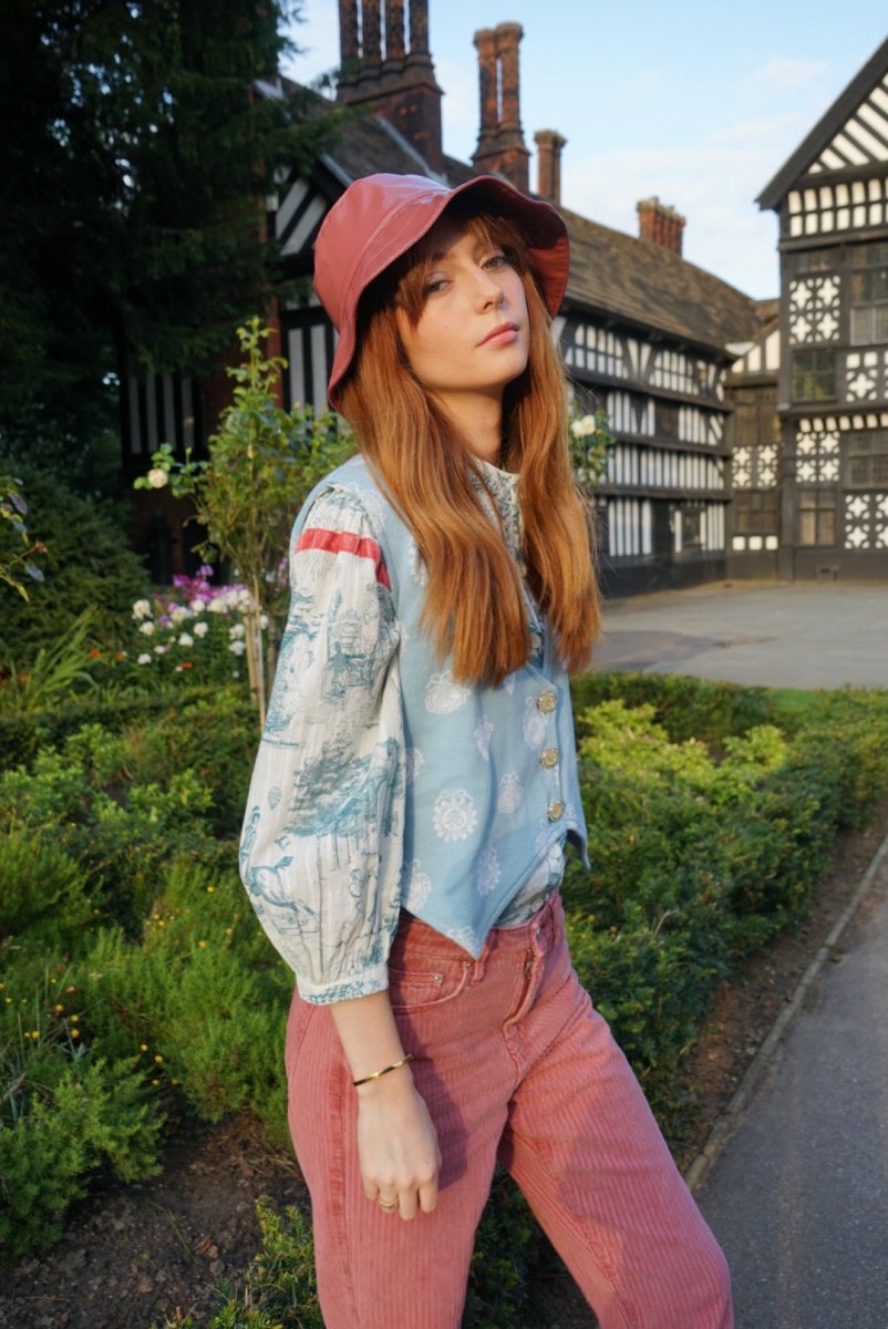 *Sample* Eye See You Knitted Waistcoat White Buttons - Olivia Annabelle - #original_value - #medieval - #historical