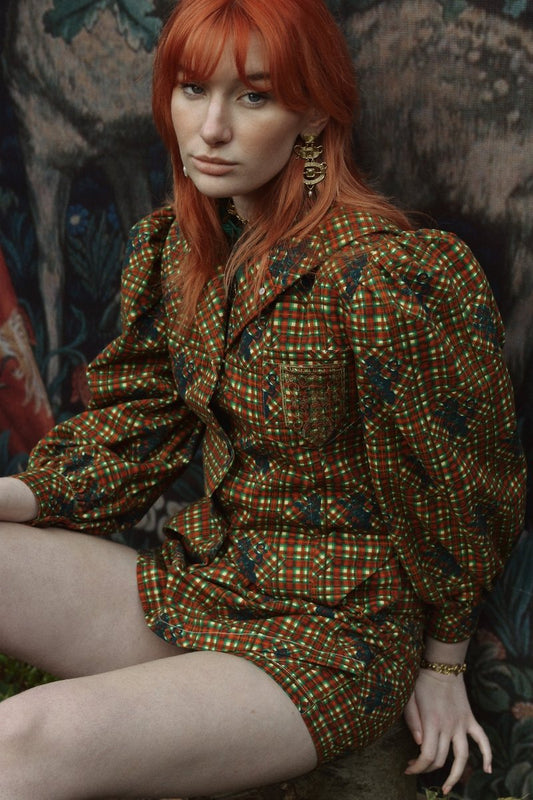 *Sample* Lancelot Jacket in Regal Tartan - Olivia Annabelle - #original_value - #medieval - #historical