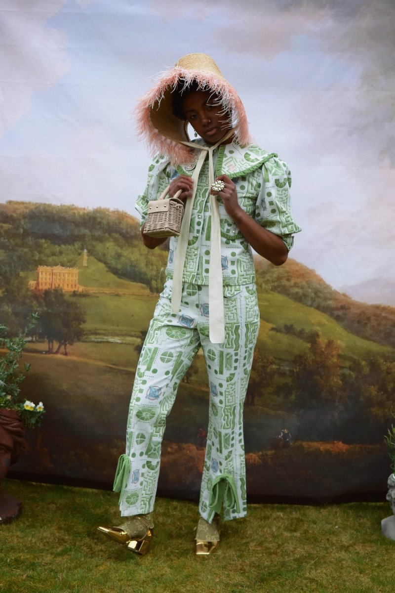 *Sample* Mansfield Trouser in Garden Maze Print - Olivia Annabelle - #original_value - #medieval - #historical