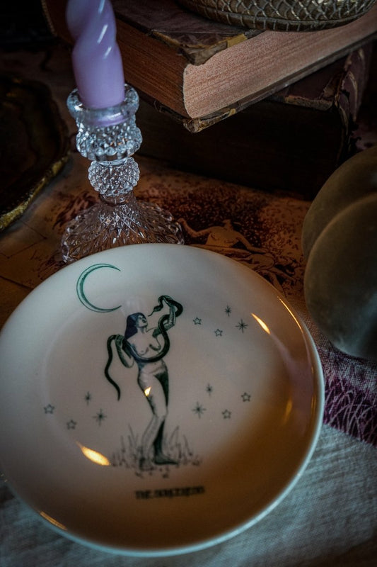 The Sorceress China Plate - Olivia Annabelle - #original_value - #medieval - #historical