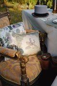 Load image into Gallery viewer, Vauxhall Garden Leafy Toile Silk Cushion - Olivia Annabelle - Silk Cushions
