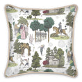 Load image into Gallery viewer, Vauxhall Garden Leafy Toile Silk Cushion - Olivia Annabelle - Silk Cushions
