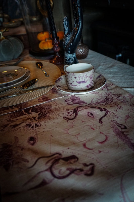 Witching Hour Aubergine Toile Table Runner - Olivia Annabelle - Table Runner